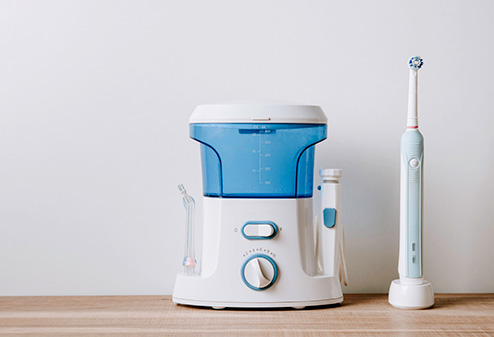 electric toothbrush and water pick